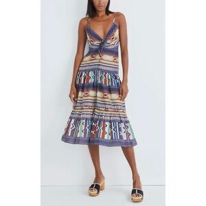 NWT Veronica Beard Midi Tiered Sleeveless Abilene Printed Dress